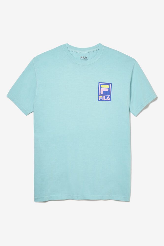 Fila Vintage Washed T-Shirt Turquoise - Mens - 47238BXKF